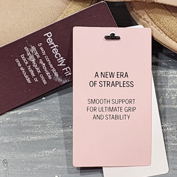 Calvin Klein Strapless Push-Up Bra 36DD Underwire Naked Glamour QF5677 Beige - Picture 11 of 11